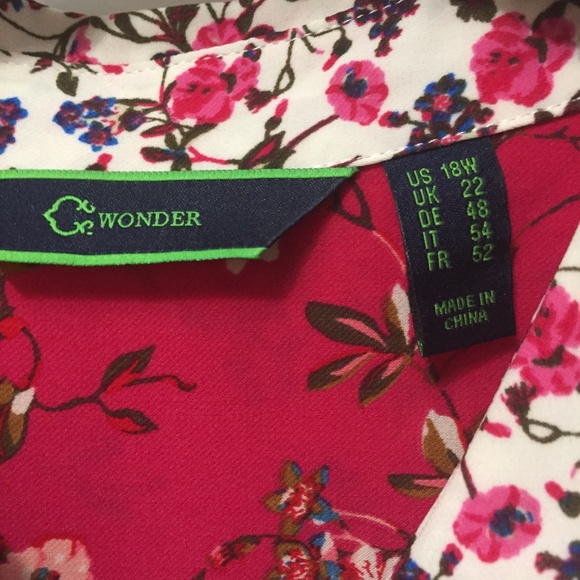 Mixed Floral Print Button Front Long Sleeve - Picture 7 of 8